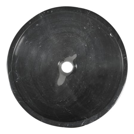 ANZZI Dragon’s Crest Black Jade Stone Vessel Bathroom Sink, 17-1/2 in. Round
