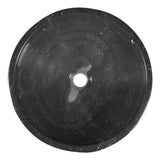 ANZZI Dragon’s Crest Black Jade Stone Vessel Bathroom Sink, 17-1/2 in. Round