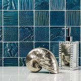 Marina Iridescent Bricks White 12.12 in x 12.75 in. x 8 mm Glass Mosaic Wall Tile