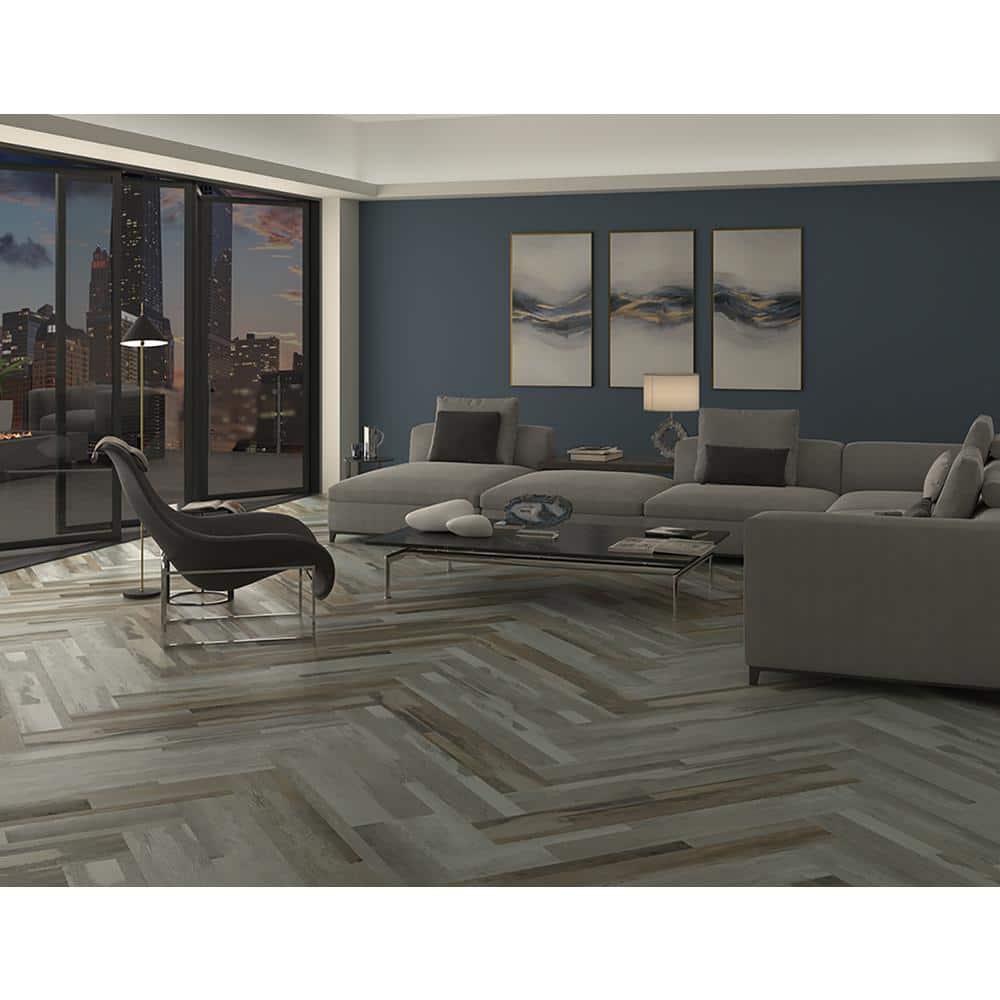 DuraDecor Weekend Warrior Arctic Distressed 3 MIL x 7-in W x 48-in L Peel & Stick Water Resistant Luxury Vinyl Flg (23.3 sf/case)