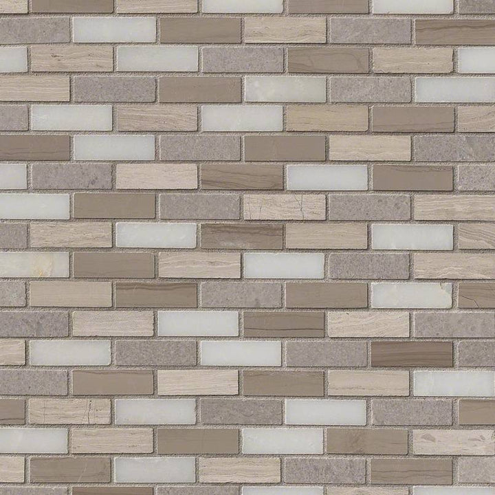 MSI Arctic Storm 12 in. x 12 in. x 10mm Honed Marble Mesh-Mounted Mosaic Floor and Wall Tile (1 sq. ft.)