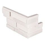 MSI Arctic White 3D Ledger Panel 6 in. x 24 in. Honed Marble Wall Tile (10 Cases / 60 sq. ft. Pallet)