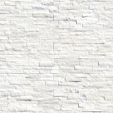 MSI Arctic White Ledger Panel 6 in. x 24 in. Natural Marble Wall Tile (10 cases / 60 sq. ft. / pallet)