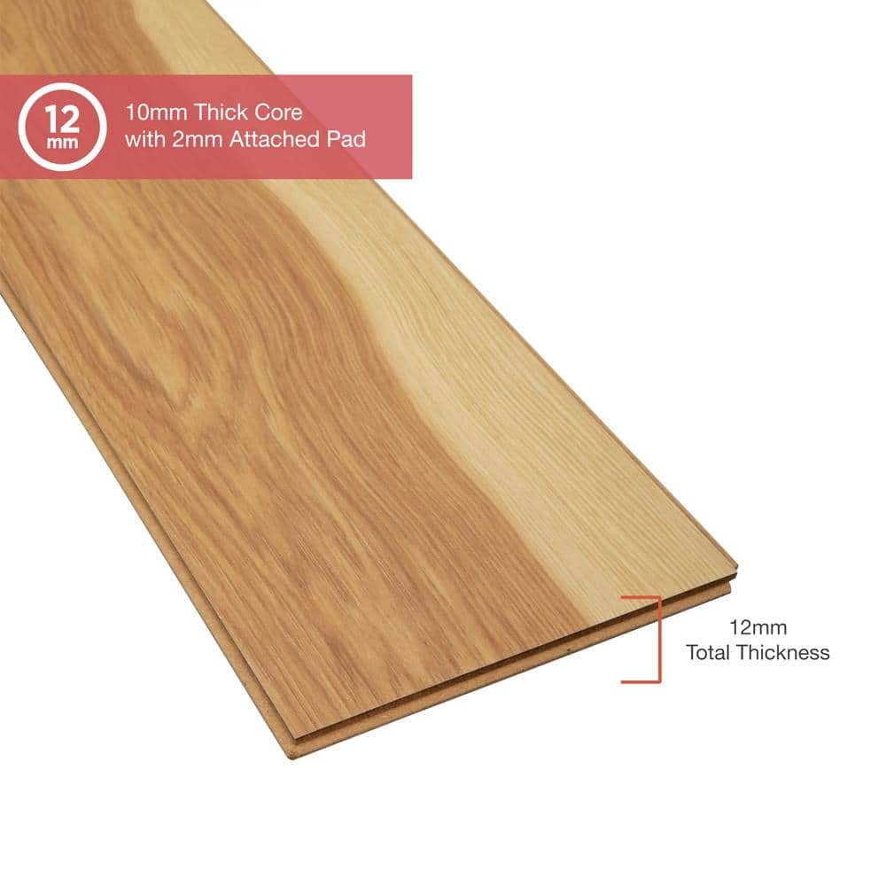 Pergo Outlast+ Arden Blonde Hickory 12 mm T x 6.1 in. W Waterproof Laminate Wood Flooring (16.12 sqft/case)
