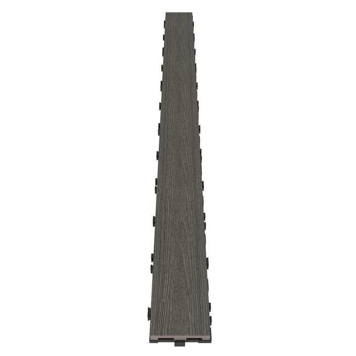 NewTechWood UltraShield Naturale 3 in. x 3 ft. Quick Composite Single Slat Deck Tile in Argentinian Silver Gray (4-Pieces per Box)
