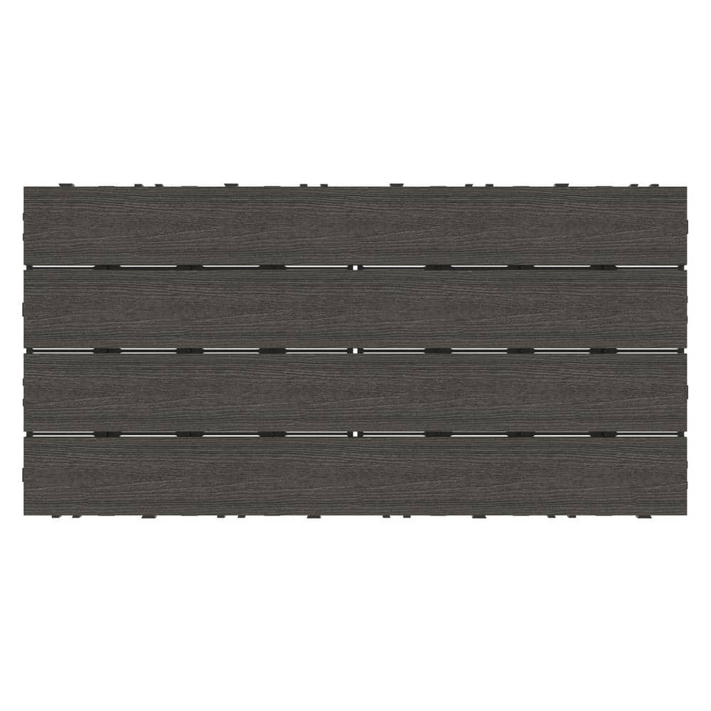 NewTechWood UltraShield Naturale 1 ft. x 2 ft. Quick Deck Outdoor Composite Deck Tile in Argentinian Silver Gray(20 sq. ft. per Box)