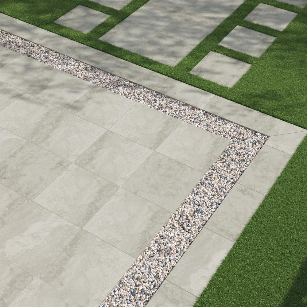 MSI Argento Travertino 2 cm. x 24 in. x 24 in. Matte Porcelain Stone Look Paver Tile (2 Pieces/8 sq. ft. / case)