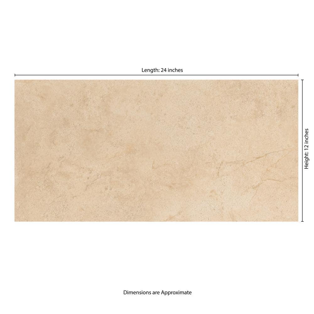 MSI Aria Cremita 12 in. x 24 in. Polished Porcelain Stone Look Floor and Wall Tile (704 sq. ft./Pallet)