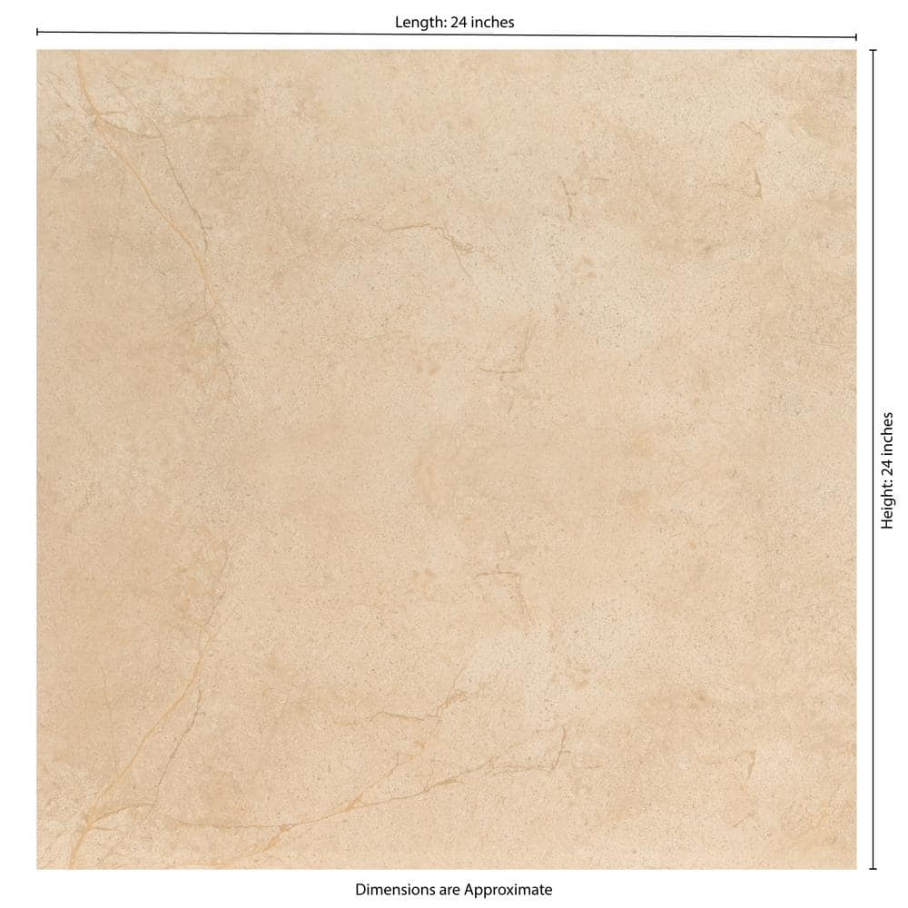 MSI Aria Cremita 24 in. x 24 in. Polished Porcelain Stone Look Floor and Wall Tile (640 sq. ft./Pallet)