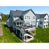 Aria Railing 94 in. x 1.5 in. Powder Coated Aluminum ADA Pipe Rail Extension Kit in Black