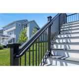 Aria Railing 94 in. x 1.5 in. Powder Coated Aluminum ADA Pipe Rail Extension Kit in Black