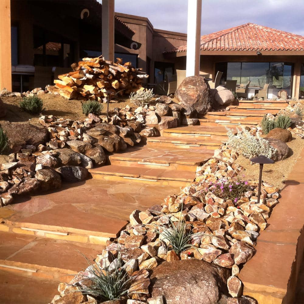 Southwest Boulder & Stone 120 sq. ft. Arizona Buckskin Natural Patio Flagstone for Landscape Gardens and Pathways (2000 lbs.)