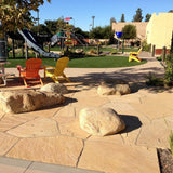 Southwest Boulder & Stone 16 in. x 12 in. x 2 in. 120 sq. ft. Arizona Buff Natural Flagstone for Landscape, Gardens and Pathways