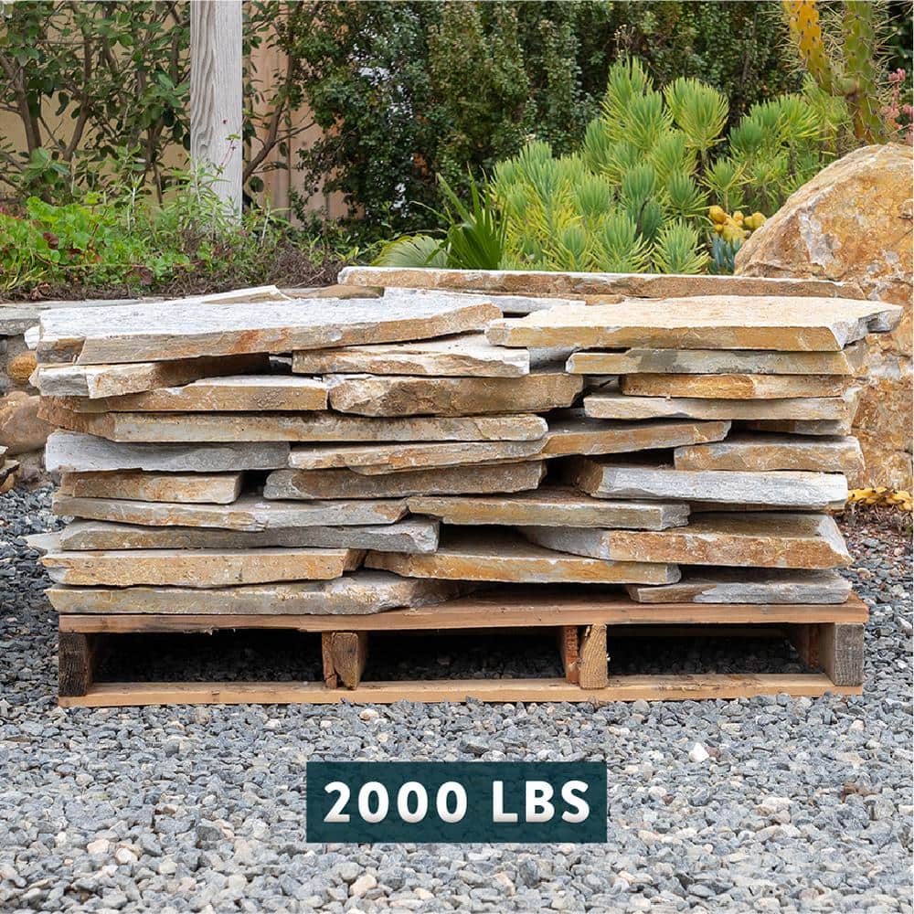 Southwest Boulder & Stone 12 in. x 12 in. x 2 in. 30 sq. ft. Arizona Chocolate Natural Flagstone for Landscape Gardens and Pathways