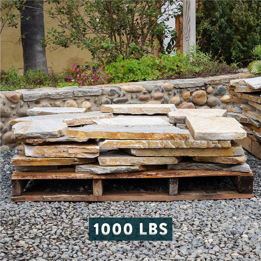 Southwest Boulder & Stone 16 in. x 12 in. x 2 in. 120 sq. ft. Arizona Classic Oak Natural Flagstone for Landscape, Gardens and Pathways