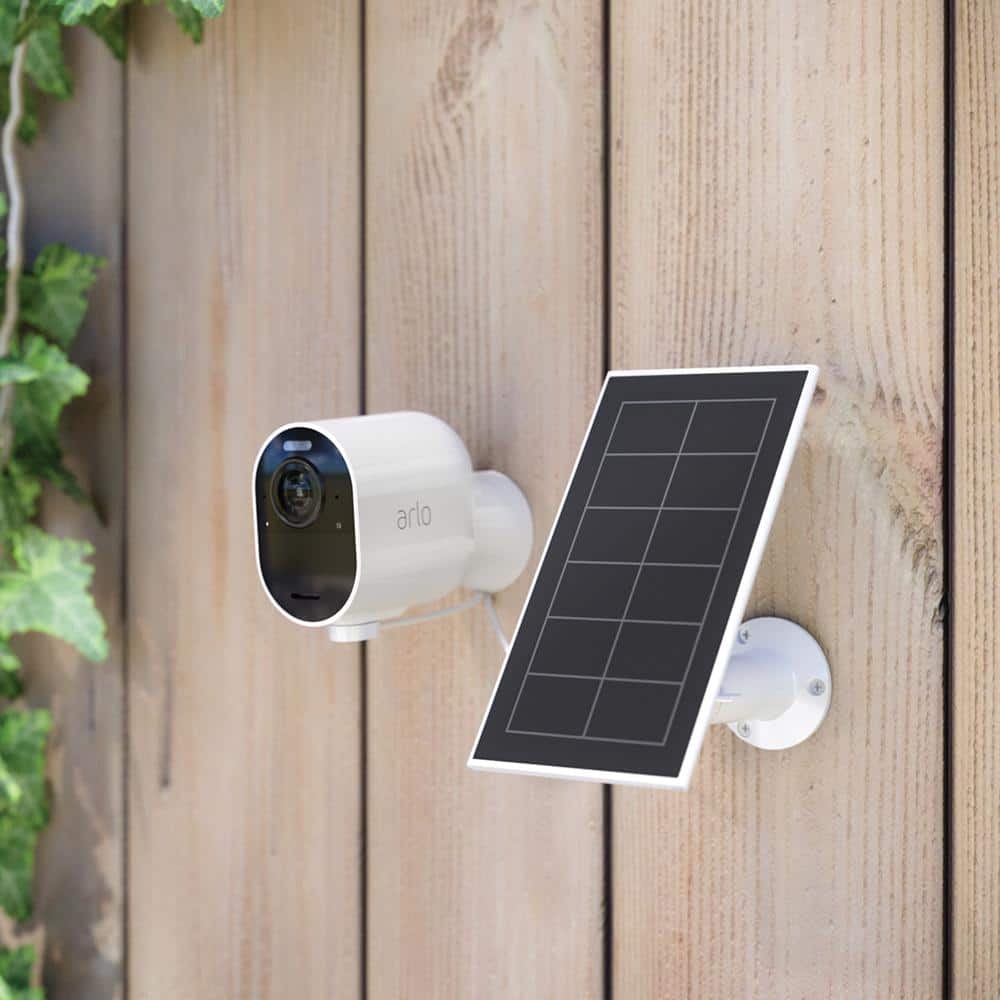Arlo Solar Panel Charger - Works with Pro 5S 2K, Pro 4, Pro 3, Ultra 2, Ultra, Go 2 and Floodlight Cameras, White