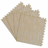Achim Interlocking Foam Tiles, 4-Pack, 24 in x 24 in, Ash Wood Look Anti-Fatigue Multipurpose Flooring