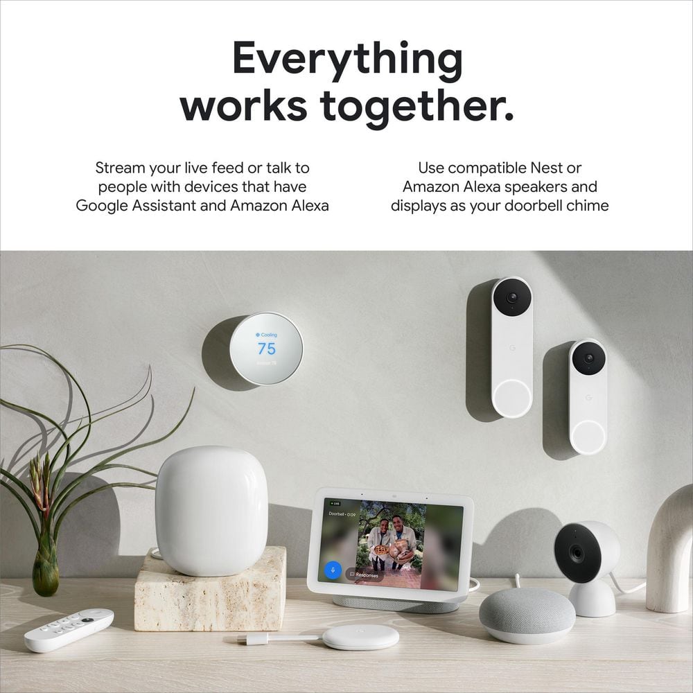 Google Nest Doorbell (Wired, 2nd Gen) - Ash