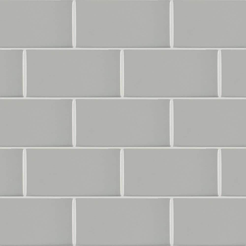 Daltile Restore 3 in. x 6 in. Glazed Ceramic Ash Gray Subway Wall Tile (12.5 sq. ft. per Case)