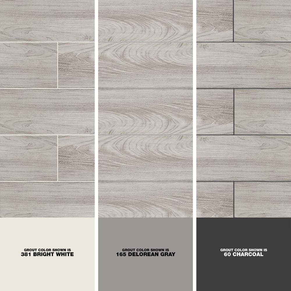 Daltile Regent Grove 6 in. x 36 in. Ash Gray Glazed Porcelain Floor and Wall Tile (14.5 sq. ft./Case)