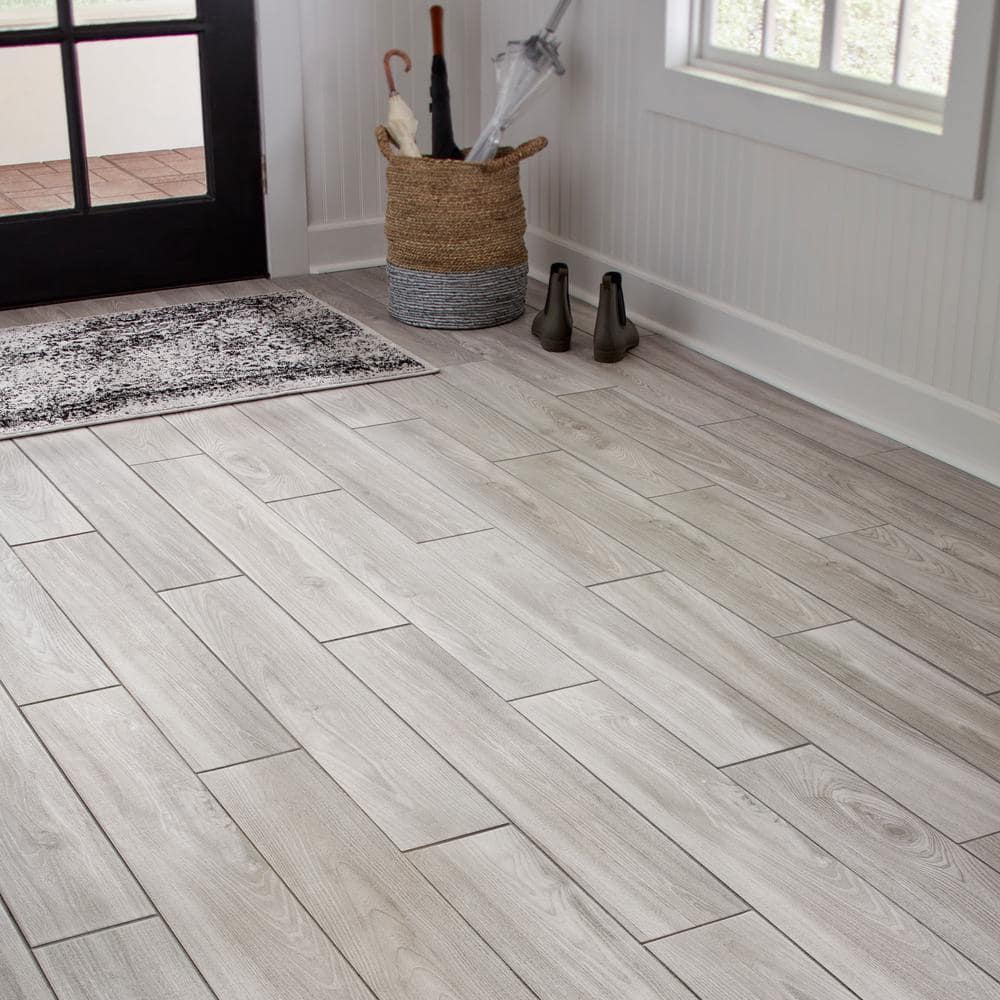 Daltile Regent Grove 6 in. x 36 in. Ash Gray Glazed Porcelain Floor and Wall Tile (14.5 sq. ft./Case)