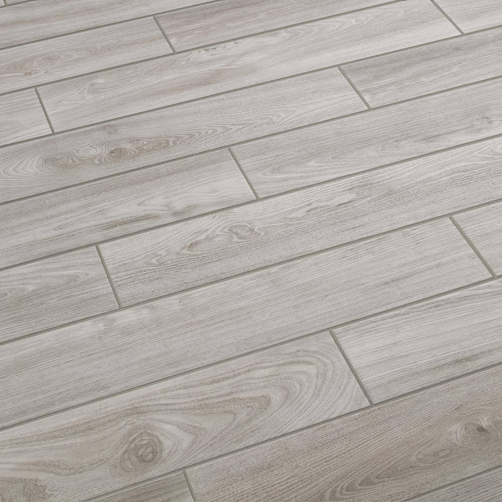 Daltile Regent Grove 6 in. x 36 in. Ash Gray Glazed Porcelain Floor and Wall Tile (14.5 sq. ft./Case)