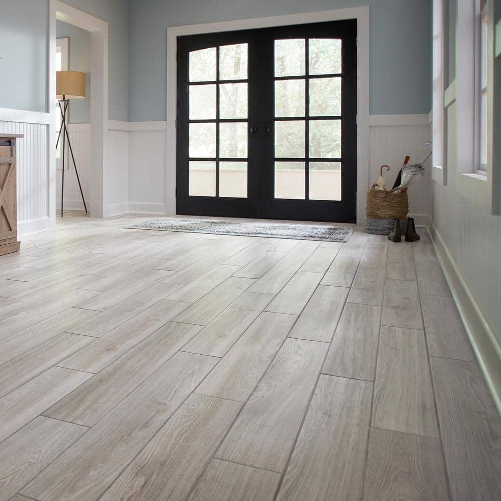 Regent Grove Ash Gray 6 in. x 36 in. Glazed Porcelain Floor and Wall Tile (348 sq. ft./Pallet)