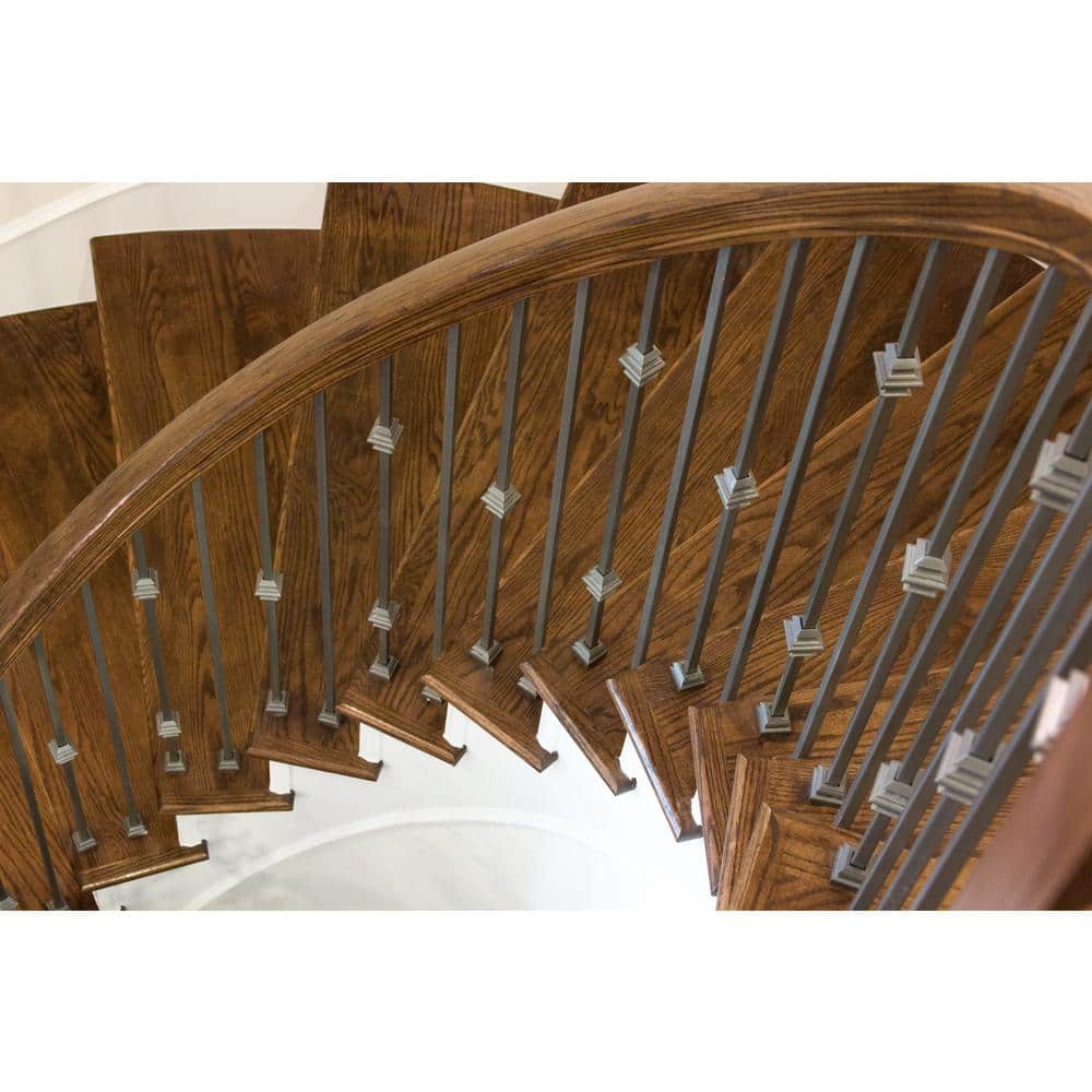HOUSE OF FORGINGS Square Hole 1.3125 in. Aluminum Level Baluster Shoe in Ash Grey