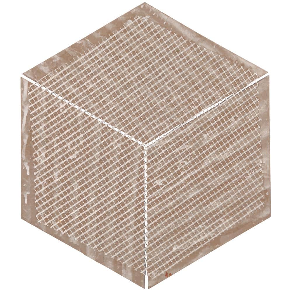 Daltile Emerson Wood Ash White Matte 11-1/2 in. x 11-1/2 in. Glazed Ceramic 3D Cube Mosaic Tile (0.62 sq. ft./Each)