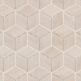 Daltile Emerson Wood Ash White Matte 11-1/2 in. x 11-1/2 in. Glazed Ceramic 3D Cube Mosaic Tile (0.62 sq. ft./Each)
