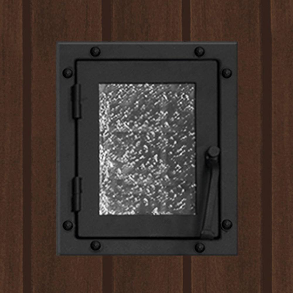 Steves & Sons Regency 68 in. x 80 in. 2-Panel Plank Cavalier Speakeasy RHIS Ashwood Fiberglass Prehung Front Door with Double 14 in. Sidelites