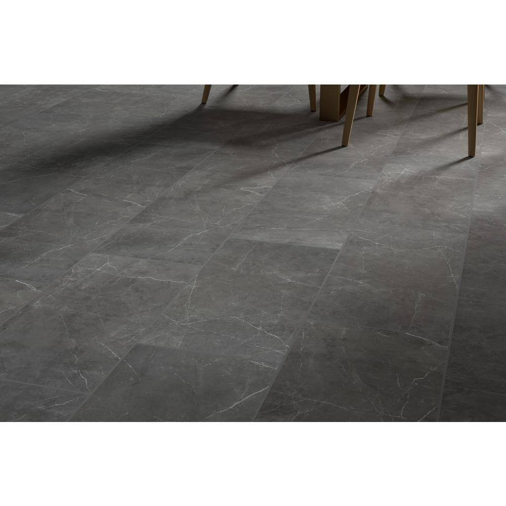 Sterlina Asphalt 23.62 in. x 23.62 in. Matte Marble Look Porcelain Floor and Wall Tile (15.5 sq. ft./Case)