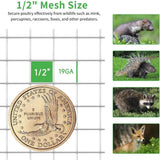 ATENGNES 48 in. x 100 ft. 19 Gauge Galvanized 1/2 in. Chicken Wire Hardware Cloth Fencing Netting Mesh Rolls Garden Rabbit Fence