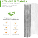 ATENGNES 48 in. x 100 ft. 19 Gauge Galvanized 1/2 in. Chicken Wire Hardware Cloth Fencing Netting Mesh Rolls Garden Rabbit Fence