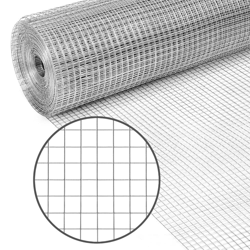ATENGNES 48 in. x 100 ft. 19 Gauge Galvanized 1/2 in. Chicken Wire Hardware Cloth Fencing Netting Mesh Rolls Garden Rabbit Fence
