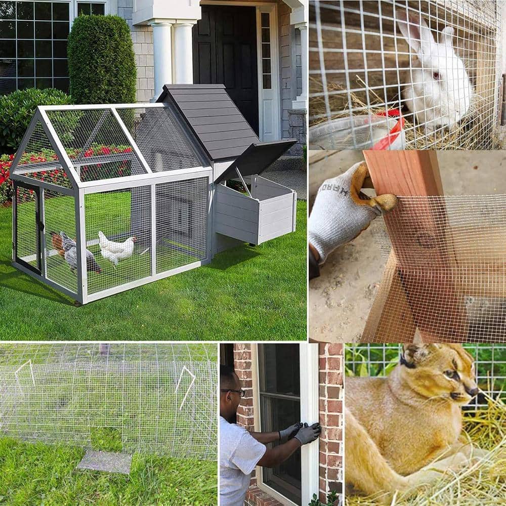 ATENGNES 48 in. x 100 ft. 19 Gauge Galvanized 1/2 in. Chicken Wire Hardware Cloth Fencing Netting Mesh Rolls Garden Rabbit Fence