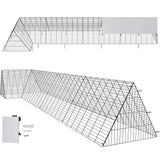 ATENGNES 157.5 in. x 39.4 in. x 24.2 in. Outside Portable Chicken Tunnels with Corner Frames Fence Kit for Ducks, Rabbits