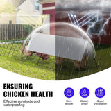 ATENGNES 157.5 in. x 39.4 in. x 24.2 in. Outside Portable Chicken Tunnels with Corner Frames Fence Kit for Ducks, Rabbits