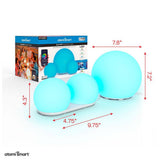 atomi smart Smart Wi-Fi Portable LED Orb 7 in. Multi-Color Lamp with Smart Wi-Fi Control (3-Pack)