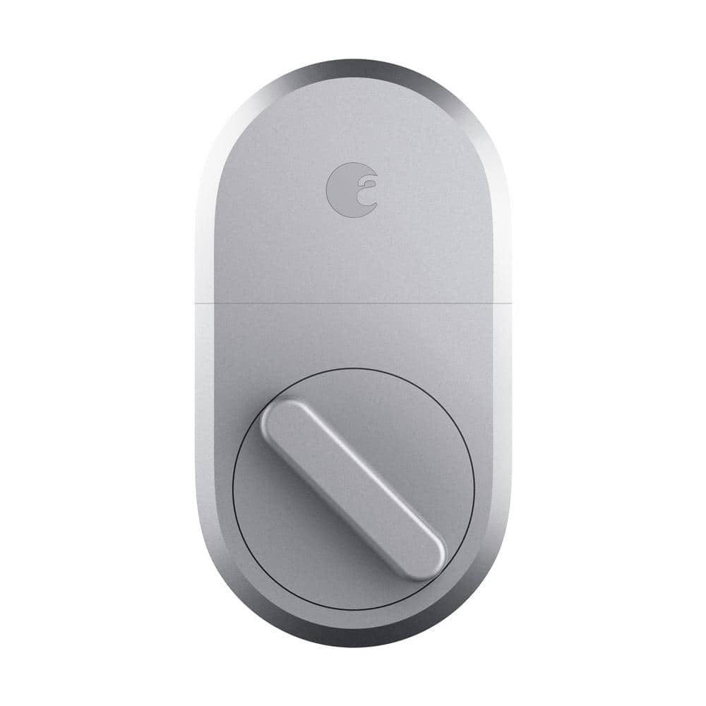 August Bluetooth Smart Lock Silver (Retrofits Over Existing Deadbolt)