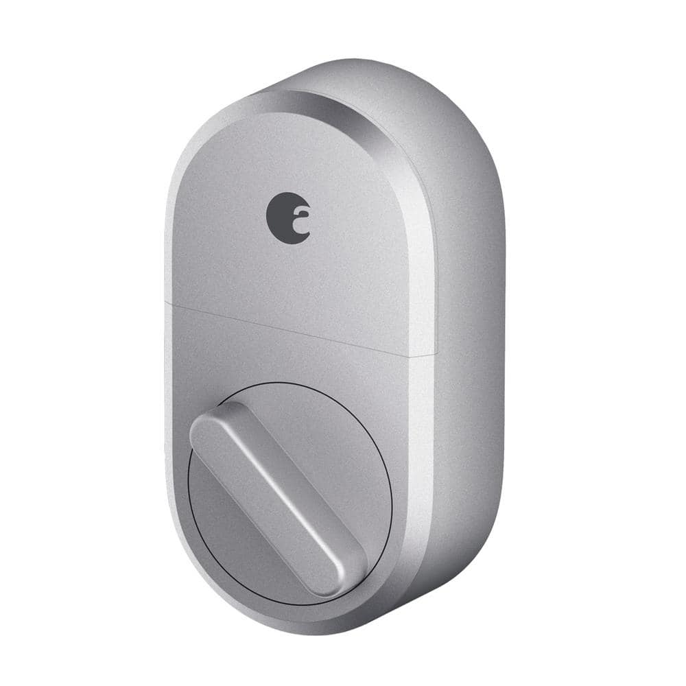 August Bluetooth Smart Lock Silver (Retrofits Over Existing Deadbolt)
