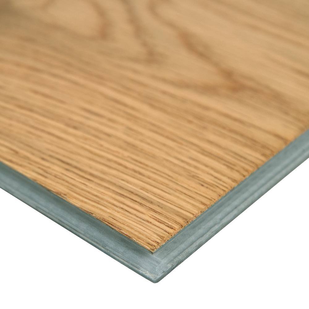 A&A Surfaces Woodridge Aurora Gold Oak 0.28 in. x 6.5 in. Waterproof Wire Brushed Engineered Hardwood Flooring (21.67 sq. ft./case)