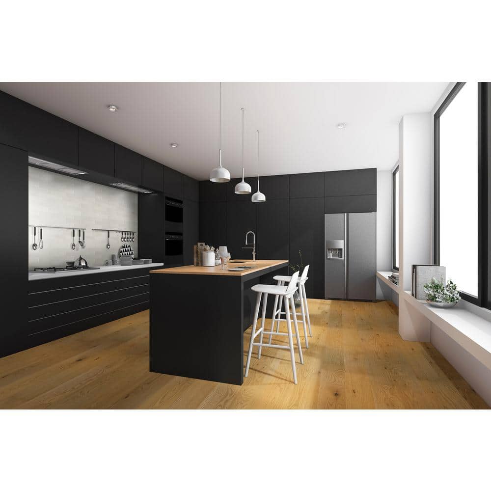 A&A Surfaces Woodridge Aurora Gold Oak 0.28 in. x 6.5 in. Waterproof Wire Brushed Engineered Hardwood Flooring (21.67 sq. ft./case)