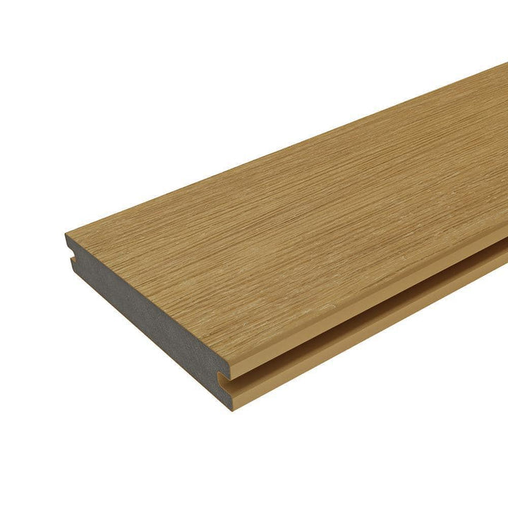 NewTechWood 1 in. x 6 in. x 8 ft. Australian Red Cedar Solid with Groove Composite Decking Board, UltraShield Natural Magellan