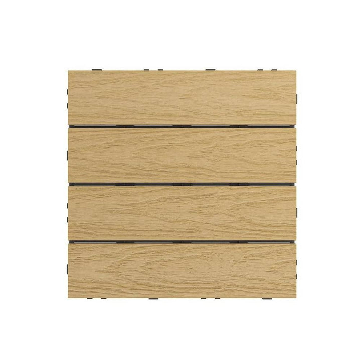 NewTechWood UltraShield Naturale 1 ft. x 1 ft. Quick Deck Composite Outdoor Deck Tile in Australian Red Cedar (10 sq. ft. Per Box)