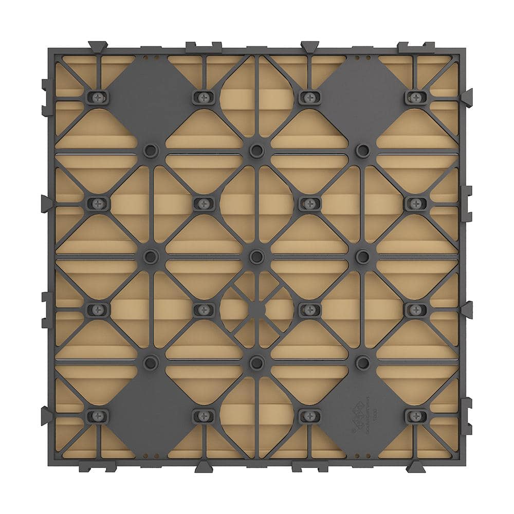 NewTechWood UltraShield Naturale 1 ft. x 1 ft. Quick Deck Composite Outdoor Deck Tile in Australian Red Cedar (10 sq. ft. Per Box)