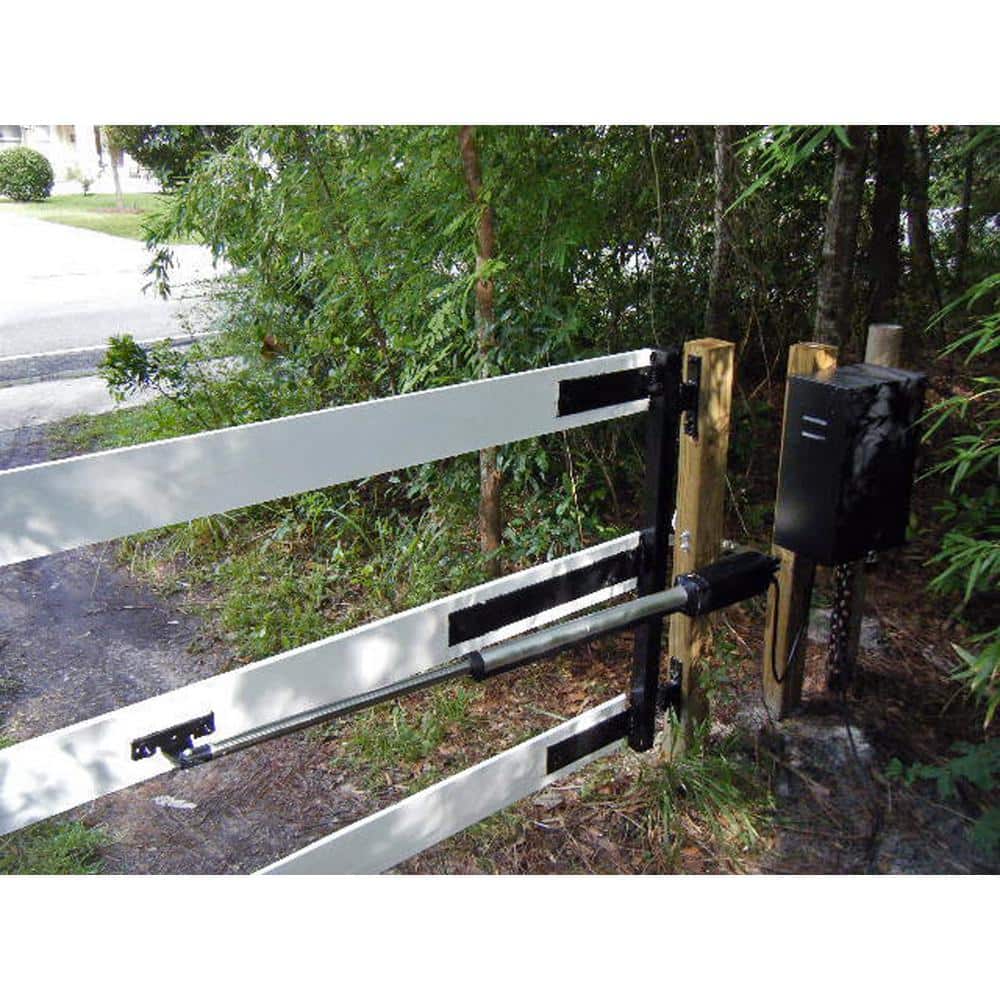 Single Swing Automatic Gate Opener Kit with 30-Watt Solar Panel