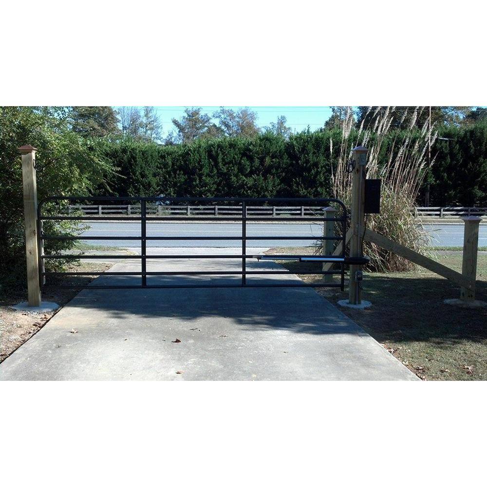 Single Swing Automatic Gate Opener Kit with 30-Watt Solar Panel