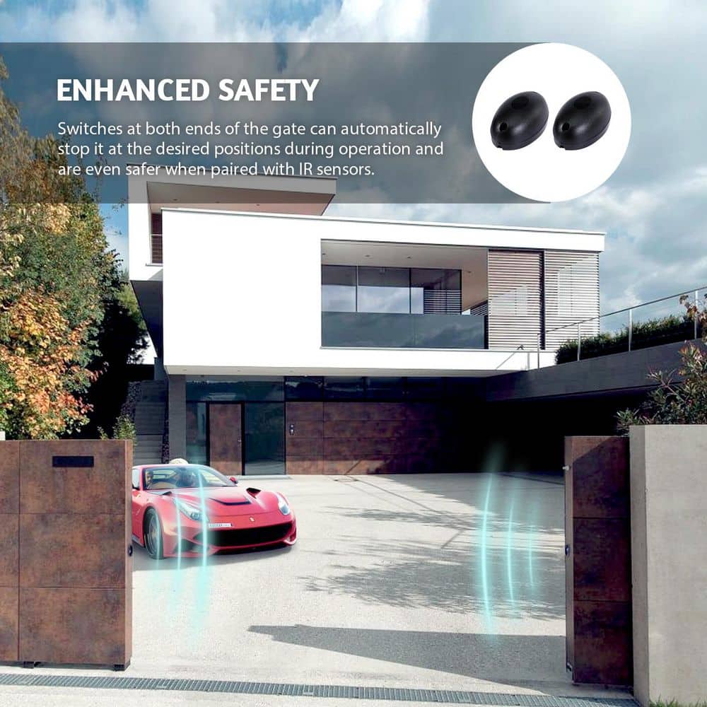 Automatic Sliding Gate Opener with 2 Remote Controls 3300 lbs.