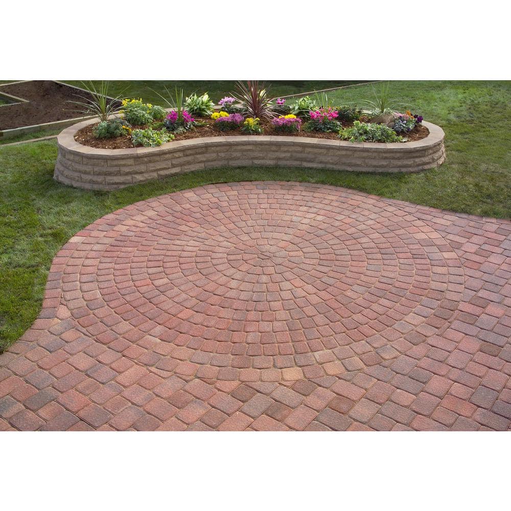 Anchor 9 ft. x 9 in. Autumn Blend Dutch Cobble Concrete Paver Circle Kit